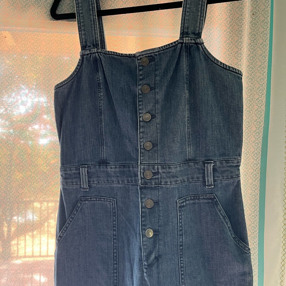 Aerie Light Blue Denim Jumpsuit